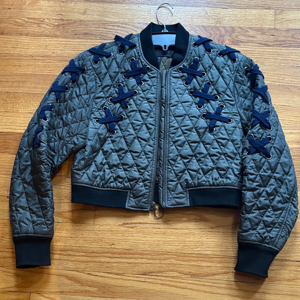 BCBGMAXAZRIA Colin Sporty Quilted Bomber Jacket